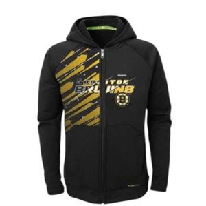 NWOT NHL Boston Bruins Reebok Playdry Center Ice Hoodie Sweatshirt  Sz Med 10/12
